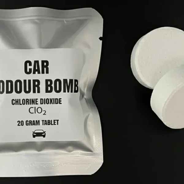 Car odor elimination tablets packaging and tablets